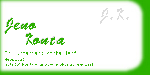 jeno konta business card