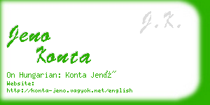 jeno konta business card